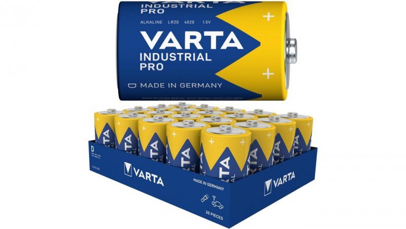 Bateria alkaliczna LR20 D 1,5V VARTA Industrial PRO BLISTER/20