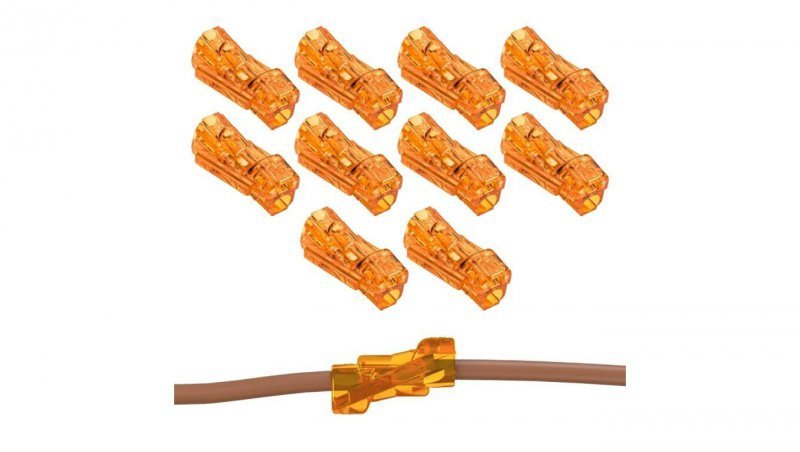 IDEALNA Szybkozłączka przelotowa 2x 0,5-4mm2 uniwersalna bezhalogenowa (na drut / na linkę) 450V/32A SIMET 10szt.