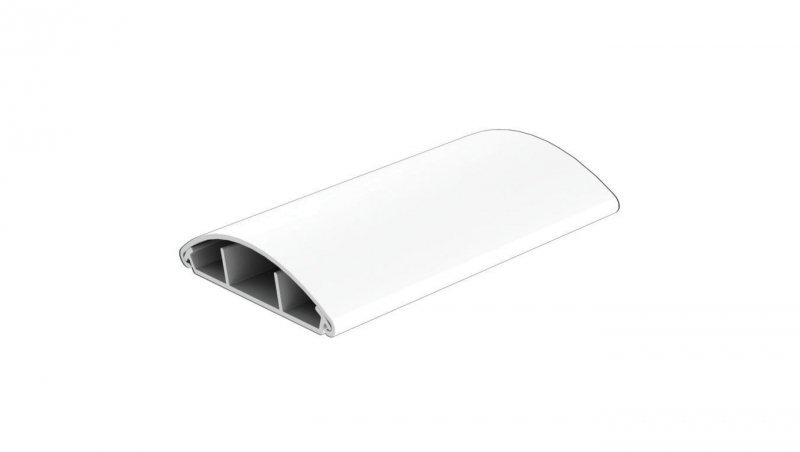 Listwa maskująca przewody TV maskownica uniwersalna napodłogowa naścienna 74x20mm biała 2m z folią ochronną KOPOS / 2 m /