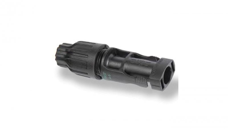 Złącze fotowoltaiczne MC4 4-6mm2 męskie QUICK IP68, 1500VDC (rozwiązanie beznarzędziowe) MAP1006Q40