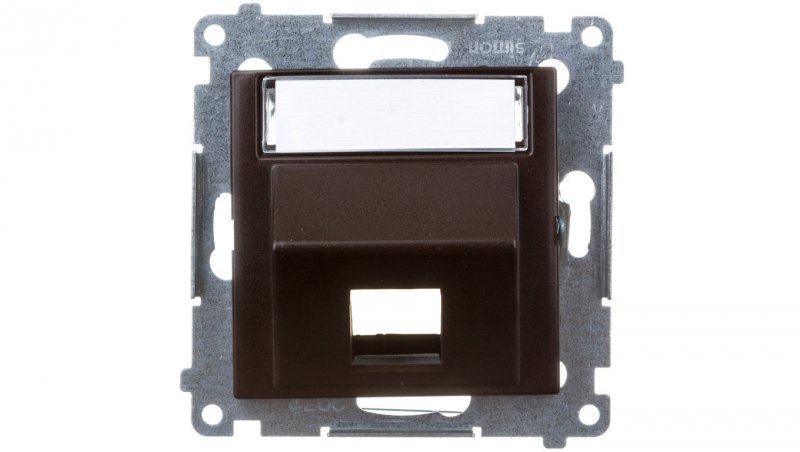 Simon 54 Pokrywa gniazda teleinformatycznego pojedynczego na Keystone brąz mat DKP1S.01/46