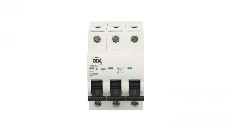 Wyłącznik nadprądowy 3P B 6A 6kA AC KMB6-B6/3 VDE 23171