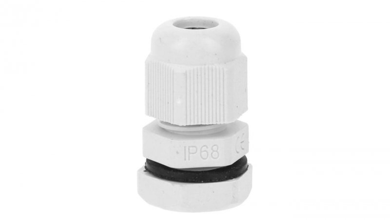 Dławnica kablowa fi 3-6,5mm M12 IP65 szara tworzywo 34.512