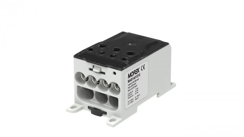 Blok dystrybucyjny - rozdzielczy OJL400A czarny we:1xAL/CU 95-240mm2 wy: 3x6-50mm2 4x2,5-35mm 1000V MAB1401S10