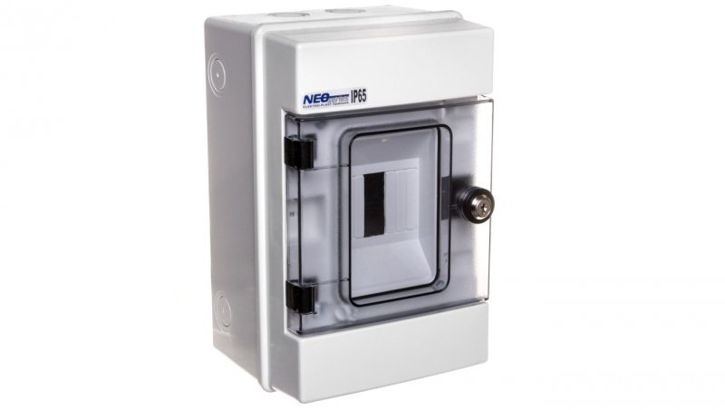 Rozdzielnica hermetyczna modułowa (500V AC ,1000V DC) 1x4 natynkowa IP65 RH-4/Z (z zamkiem) 36.05