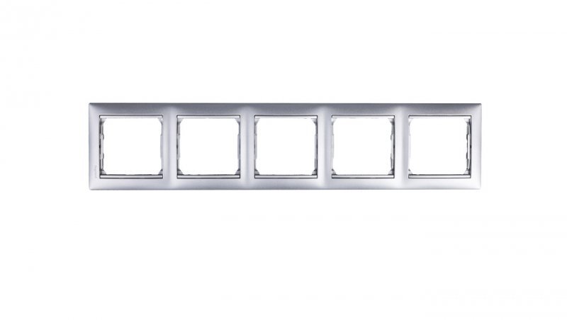 VALENA Ramka pięciokrotna pozioma aluminium 770155