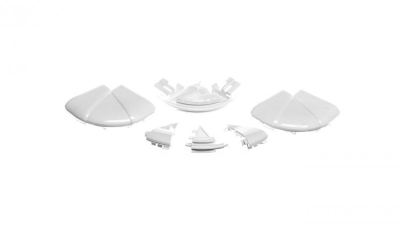 Naroże kanału zewnętrzne regulowane DLP 50x150 /1x przegroda/ 010635