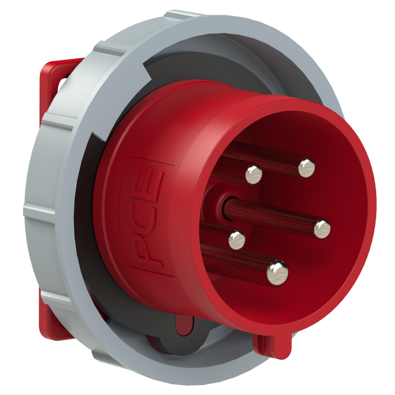 Wtyczka tablicowa 32A 5P 400V czerwona IP67 6252-6