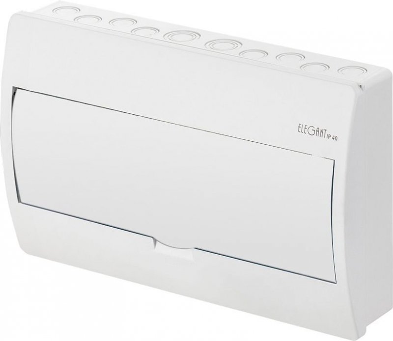 Rozdzielnica modułowa Elegant 1x18 natynkowa IP40 N+PE drzwi białe 2404-00