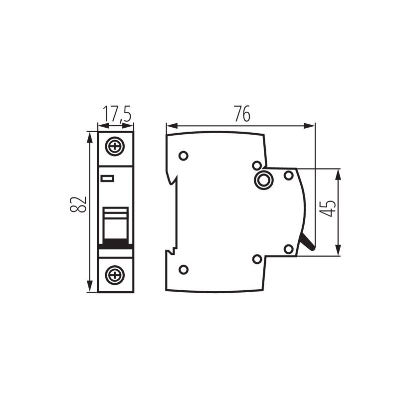 Wyłącznik nadprądowy 1P B 25A 6kA KMB6-B25/1 VDE 23147