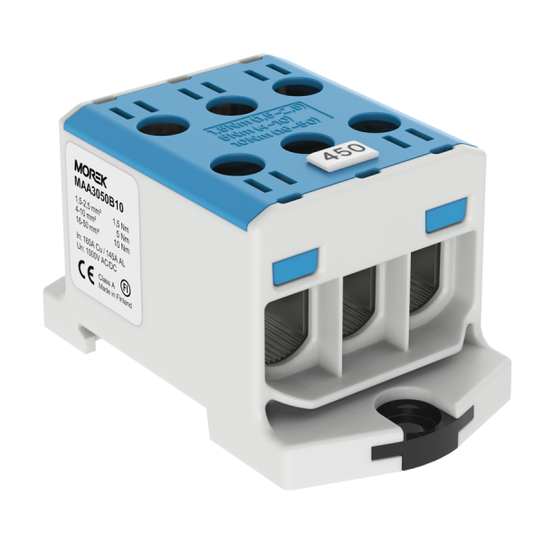 Złączka OTL50-3 kolor niebieski 3xAl/Cu 1,5-50mm2 1000V AC / 1500V DC Zacisk uniwersalny MAA3050B10