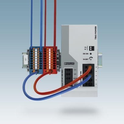 Blok rozdzielczy PTFIX 6/6X2,5-NS35 YE, żółte złącze przemysłowe - 6 punktów przyłączeniowych o przekroju 2,5mm2