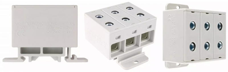 Złączka szynowa 3-torowa 50mm2 szara ZGX 3x50 szara wer2 ENE-00206