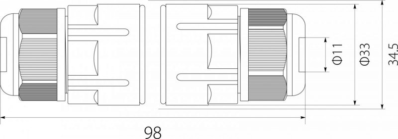 Złączka kablowa hermetyczna 5x1,5mm2 16A 250V IP68 SZPN 295X 39.2951