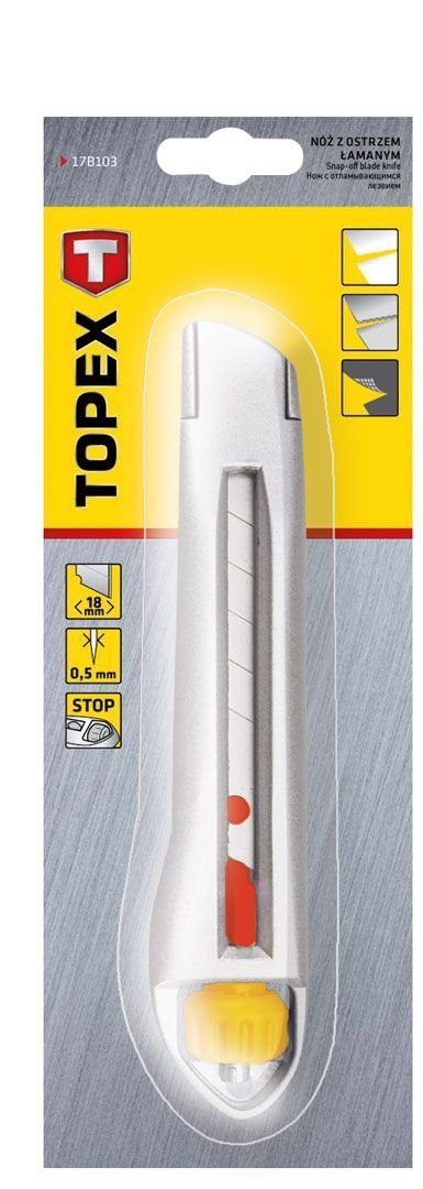 Nóż z ostrzem łamanym 18 mm metalowy korpus 17B103