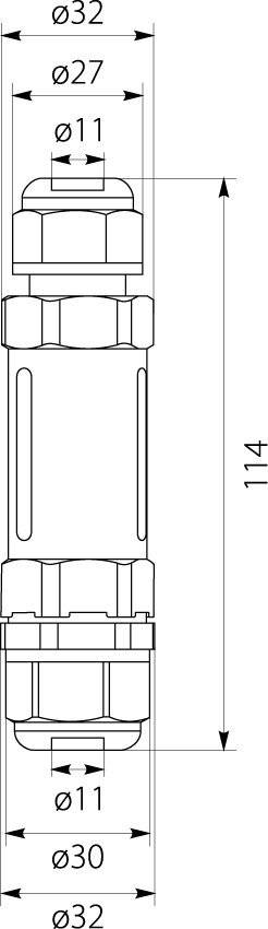 Złączka kablowa hermetyczna 3x2,5mm2 16A 250V IP68 SPN 325 39.325