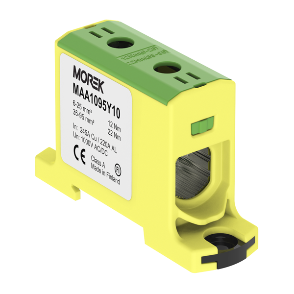 Złączka OTL95 kolor żółto-zielony 1xAL/CU 6-95mm2 1000V AC / 1500V DC Zacisk uniwersalny MAA1095Y10