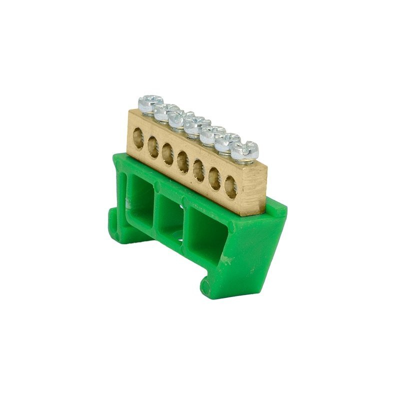 Listwa zaciskowa 7x10mm2 zielona TH 35-7/Z 48.572