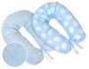 Poduszka ciążowa dwustronna Longer- Simple Sowy niebieskie