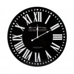 Zegar ścienny postarzany 60 cm czarny