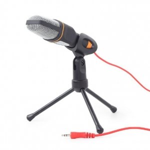 Gembird Desktop microphone with a tripod MIC-D-03 3.5 mm connector, 3.5 mm connector, Black, Built-in microphone