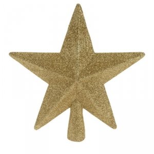 Szpic na choinkę złota gwiazda 19 cm