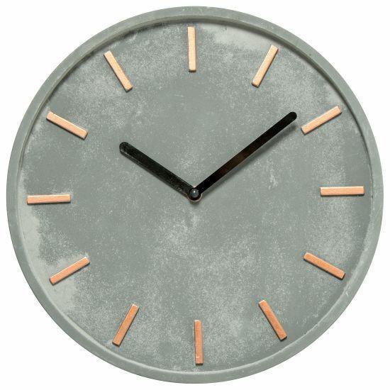 Zegar ścienny Gela z cementu 27,5 cm