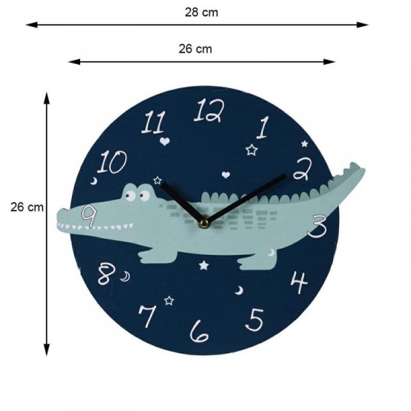 Zegar ścienny okrągły Krokodyl