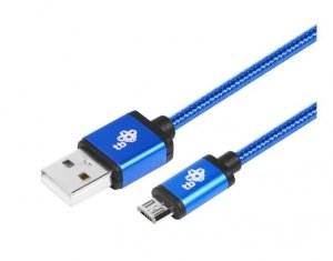 TB Kabel USB-Micro USB 2 m niebieski sznurek