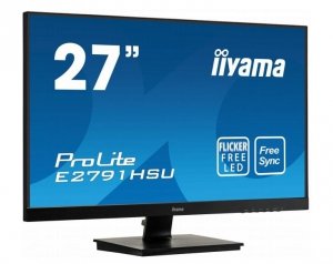 IIYAMA Monitor 27 cali E2791HSU-B1 FHD,TN,HDMI,DP,VGA,USB,1ms,300cd,F.Sync
