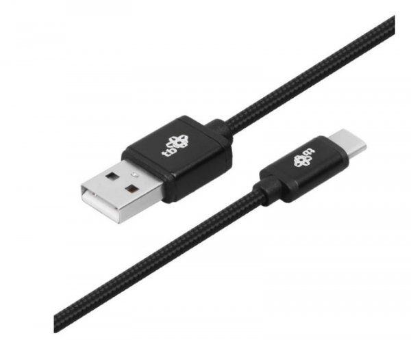 TB Kabel USB-USB C 2 m czarny sznurek