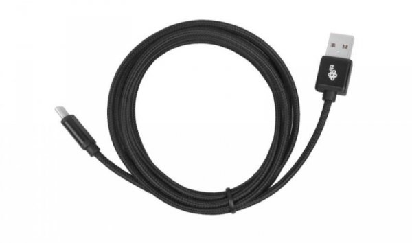TB Kabel USB-USB C 2 m czarny sznurek