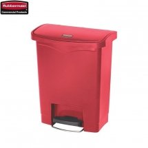 Kosz Slim Jim® Step-On 30L Resin Containers red