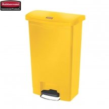 Kosz Slim Jim® Step-On 50L Resin Containers yellow