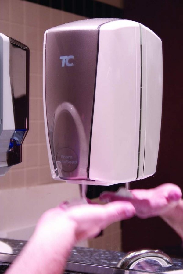 Automatyczny dozownik mydła czarny/chrom