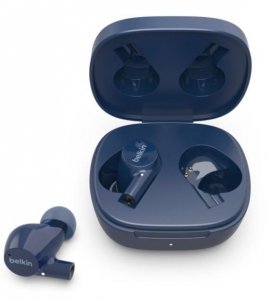 Belkin Słuchawki douszne bezprzewodowe niebieskie Soundform Rise