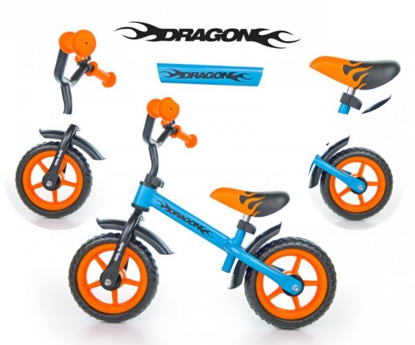 Rowerek Biegowy Dragon blue-orange niebiesko- pomarańczowy