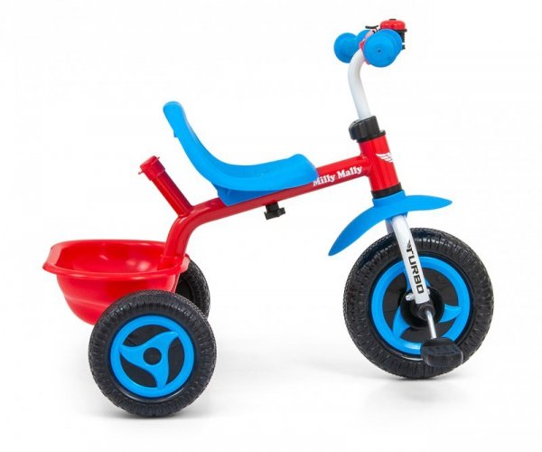 Rowerek trójkołowy z rączką Turbo Cool Red czerowno- niebieski