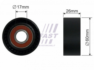 MICRO-V-RIEMENSPANNER CITROEN BERLINGO 96> ROLLE 60X17X25.9