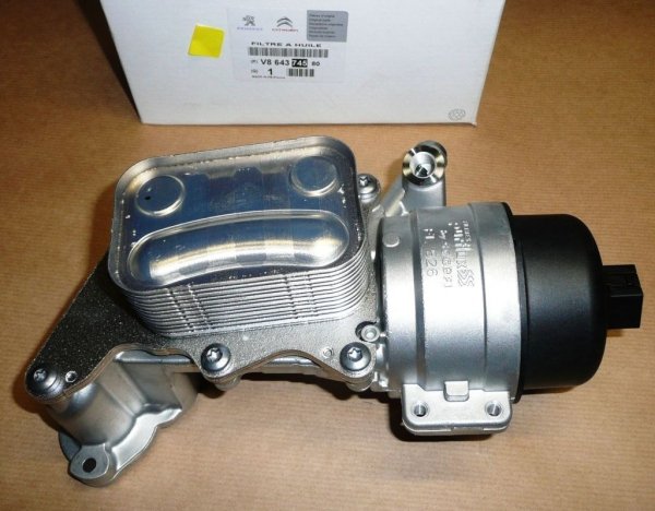 ORIGINAL Ölfiltergehäuse + Ölkühler CITROEN DS3 C4 1 2 PEUGEOT RCZ 508 308 1.6 16v EP , V864374580  , 1103.T5, 1103T5, V864374580, V864374680