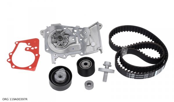 Original Wasserpumpe + Zahnriemensatz Renault 1.4/1.6 16V K4J/K4M , 119A00397R , 130C17529R , 210100753R