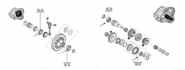 SNR Reparatur Lagersatz Getriebelager x15 TRAFIC OPEL MOVANO RENAULT MASTER 2010-  Getriebe PK6 PF6