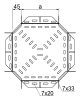 Czwórnik korytka CZKL100H42 142710