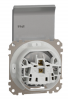 Schneider Electric, Sedna Design i Elements, Gniazdo zasilające 2P+PE z przesłonami torów pr. IP44, srebrne aluminium, SDD213013