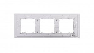 Simon 82 Ramka potrójna pozioma szklana/ ramka pośrednia biała 82637-30