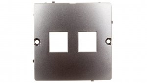 Simon Basic Pokrywa gniazda teleinformatycznego 2xRJ Keystone płaska stal inox BMGK1P/21