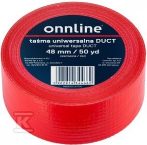 TAŚMA ONNLINE 48MM/50YD CZERWONA DUCT