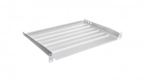 Półka 19cali 1U G/350 szary (RAL 7035) z podporą TN-19-350-1U-GY