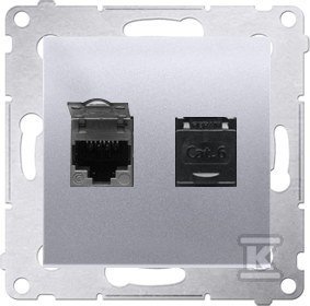Gniazdo komputerowe podwójne RJ45 DMR947