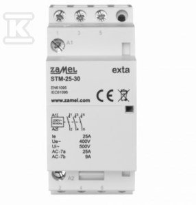 Stycznik modułowy instalacyjny 25A, 3xNO, 230V AC STM-25-30 EXT10000291